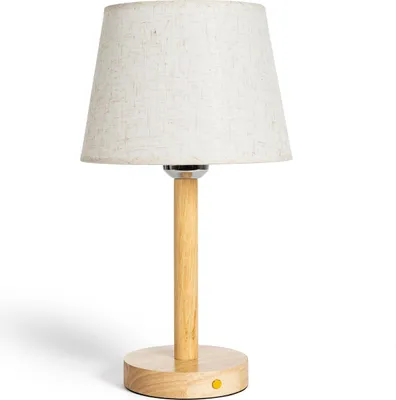 Produktbild von LED Tischlampe 1W aus Holz mit wiederaufladbarem USB-Akku Rowy Natürlich