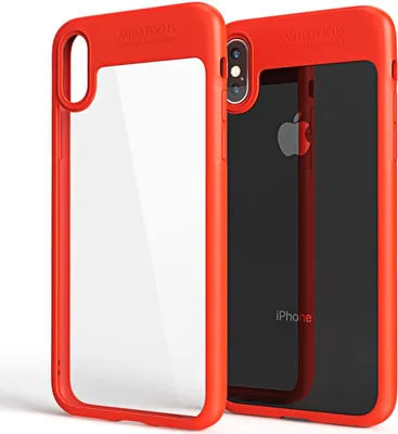 Produktbild von NALIA Hülle für iPhone X XS, Slim Hard Case Handy Schutz Back Cover Bumper Etui Rot