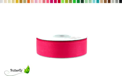 Produktbild von 25m Rolle Ripsband 25mm, Farbauswahl:fuchsia / pink 187