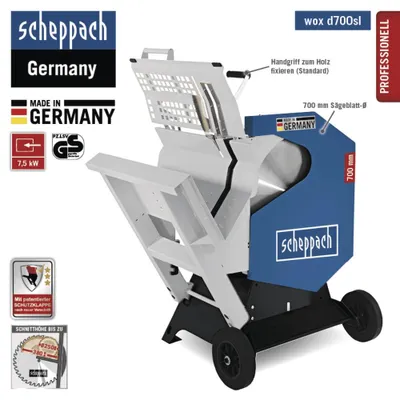 Produktbild von Scheppach Wippkreissäge wox d700sl 700mm HW Sägeblatt Schutzklappe 400V 7,5kW