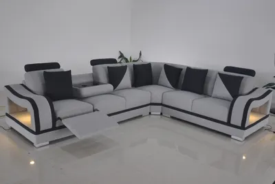 Zdjęcie produktu dla Skórzana kanapa do salonu Nowoczesny narożnik w kształcie litery L G8030B