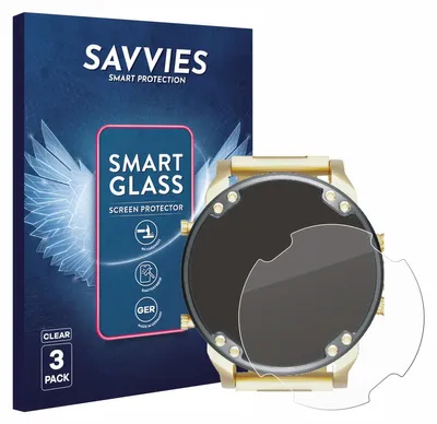 Produktbild von 3x Savvies Schutzglas Folie für Diesel DZ7333 Mr. Daddy 2.0 9H Panzer Schutzfolie Glas Displayschutz klar transparent