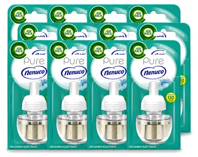 Image de 12 diffuseurs électriques de parfum Air Wick, recharge Pure Nenuco, 19 ml - Pack économique - 12 pièces