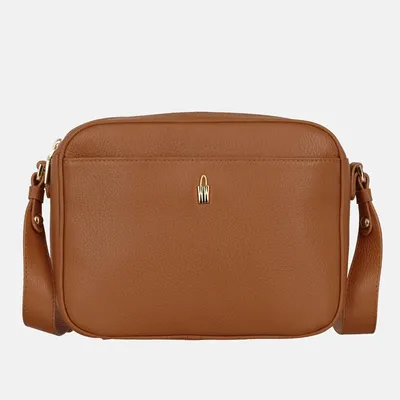 Image de ROSA - Sac à bandoulière en cuir marron clair