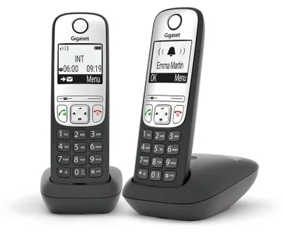Image de GIGASET Gigaset A690 Duo Téléphone analogique/DECT Noir