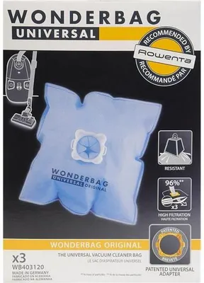 Image de Lot de 3 sacs aspirateurs universels - Rowenta - WB403120 - wonderbag original
