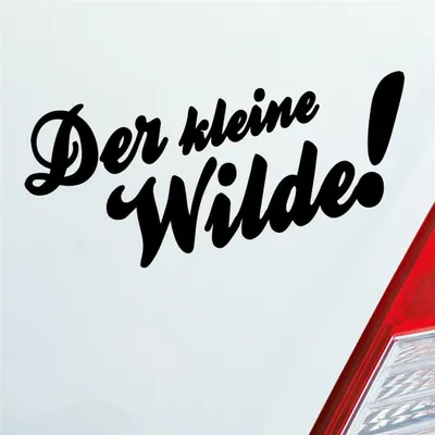 Produktbild von Auto Aufkleber Der kleine Wilde! Car Tuning Motorrad 18x8 cm Schwarz Matt Sticker Heckscheibenaufkleber