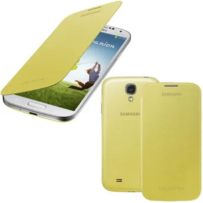 Produktbild von Samsung EF-FI950BW Flip-Cover Galaxy S4 gelb