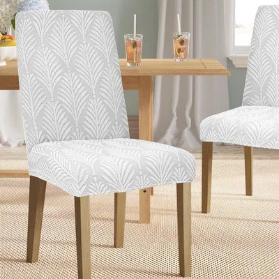 Immagine prodotto di Set di copri-sedie universali Unyqoos® – Realizzati in poliestere/Spandex, adatti per sedie da pranzo (altezza dello schienale 50-60 cm, seduta 40-48 cm), ideali per sedie senza braccioli, lavabili in lavatrice