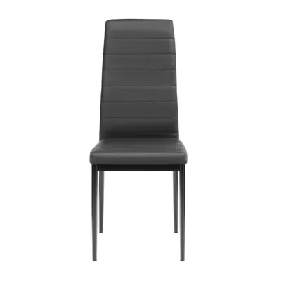 Obrázok produktu pre Jedálenská stolička FURNIFY® HYGGE | Pohodlná stolička z umelej kože do kuchyne a jedálne | Čierna