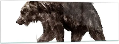 Produktbild von Bilder auf glas - Tier Abstraktion - 160x50cm - Glasbilder - Wandbilder - Kunstdruck - zum Aufhängen bereit - Wanddekoration aus Glas - Glas Bilder - Wandbild auf Glas - Einteilig - GAB160x50-3975