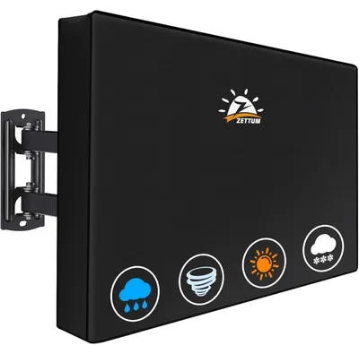 Produktbild von TV Abdeckung für 60-65 Zoll Fernseher, Outdoor, 600D Oxford PU, Heavy Duty, Wasserdicht, Schwarz