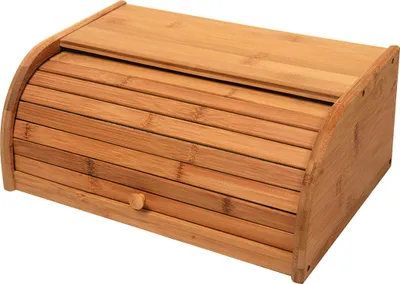 Produktbild von Bambus Brotkasten mit Rolladendeckel, Frischhaltend,Brotbewahrungsbox,40x27x16,5 cm