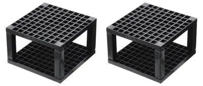 Pinselhalter 2er-Set, 96 Löcher, Kunststoff, schwarz