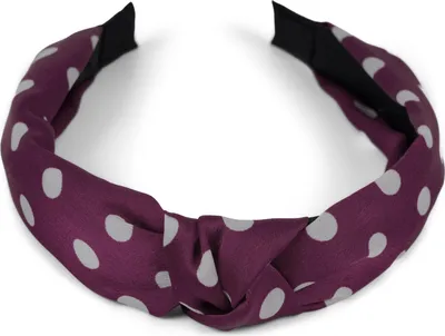Produktbild von styleBREAKER Damen Haarreif mit Punkten & Knoten | breiter Retro Haarreifen (5 cm) im 50er Jahre Rockabilly Style | flexibler Polka Dot Kopfschmuck für Party & Alltag