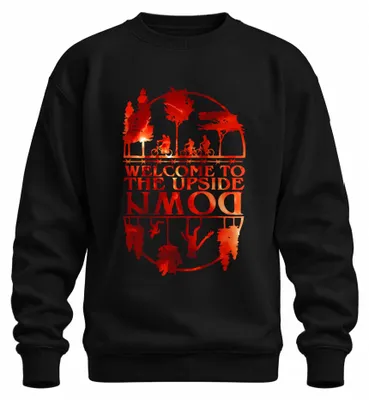 Produktbild von Welcome To The Upside Down Sci Fi 80er Retro Horror Stranger Sweatshirt Pullover, Schwarz, XL