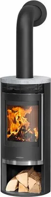 Produktbild von Oranier Rota 2.0 Kaminofen Stahl Schwarz mit Speckstein-Abdeckplatte