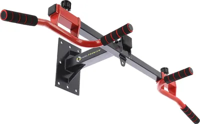 Produktbild von HMS DD10 Klimmzugstange Wand- & Deckenmontage | Pull Up Bar verstellbar mit Griffen & Boxsackhalter | 150 kg Belastbar
