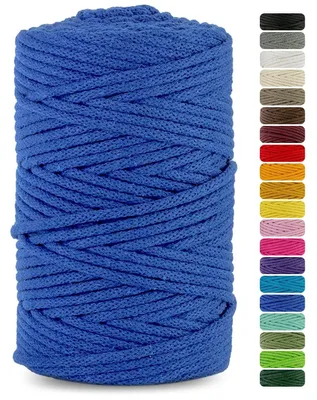 Image de Fil de macramé - Bleu foncé - 5 mm - 100 mètres