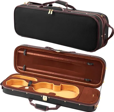 Immagine prodotto di VEVOR custodia per violino 4/4 full-size, igrometro incorporato, custodia per violino, custodia da viaggio, con fodera morbida, spallacci, resistente ai graffi, forma professionale allungata, per violino, nero