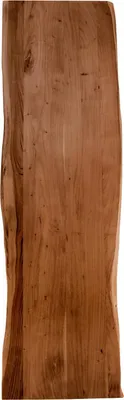Produktbild von Holzplatte 200x60 cm Toni, Tischplatte aus Akazienholz massiv + nussbaumfarben, Baumkanten-Platte für Heimwerker, geeignet für Arbeitsplatten, Tische & Fensterbretter