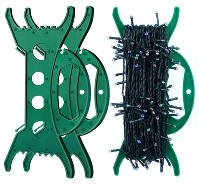 Kabelaufbewahrung für Lichterketten, 30 cm, 2 Stück, Grün