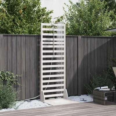 Produktbild von Maison Exclusive - Gartendusche 225 cm Massivholz Kiefer und Edelstahl Weiß