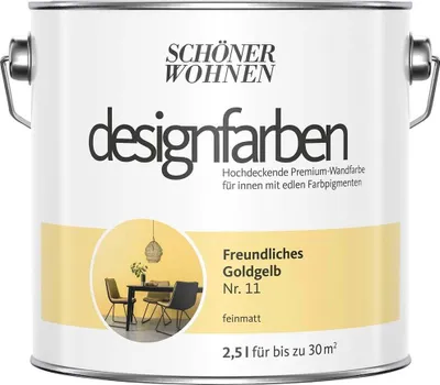 Produktbild von Schöner Wohnen Designfarben 2,5 Ltr. Freundliches Goldgelb Nr. 11
