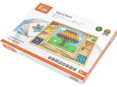 Obrázek produktu pro VIGA Dřevěná Hra Kuličky Chyť a Srovnej Skládačka Montessori