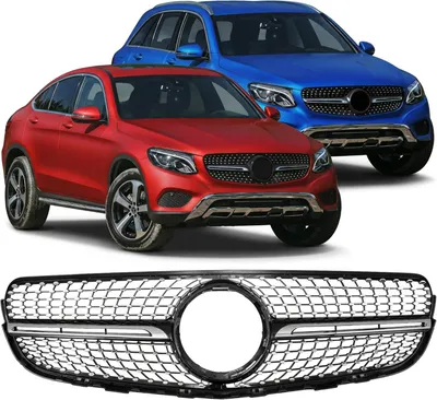 Produktbild von Kühlergrill DIAMOND SCHWARZ, passend für MERCEDES GLC X253 / C253 COUPE 2015-2019