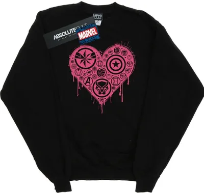 Produktbild von Marvel - "I Heart Avengers" Sweatshirt für Damen BI30978 (L) (Schwarz)