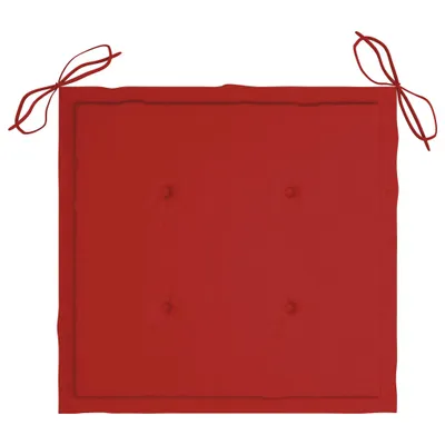 Zdjęcie produktu dla vidaXL Poduszki na krzesła ogrodowe 6 szt. Czerwony materiał 50x50x3 cm Oxford