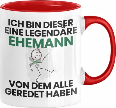 Produktbild von Ehemann Geschenk Tasse Lustige Geschenkidee Geburtstag für Ehemann Ich Bin Dieser Legendäre Ehemann Von Dem Alle Geredet Haben Kaffee-Becher (Rot)