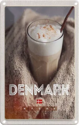 Produktbild von vianmo Blechschild 18x12 cm Dänemark Kopenhagen Winterzeit Hygge Bildmotiv Reisemotiv Abenteuer Reisen Urlaub