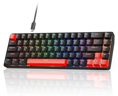 Immagine prodotto di Tastiera da gaming meccanica con interruttori magnetici, illuminazione RGB, compatta con 68 tasti