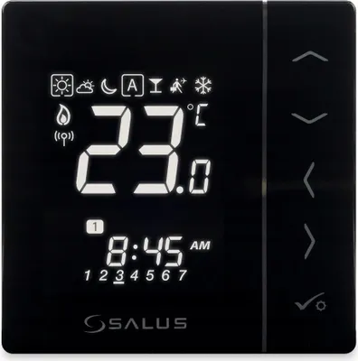 Produktbild von Salus | Digitaler Temperaturregler 4in1 VS10BRF - Weiß - Kabellos - Smart Home kompatibel - Präzise Steuerung
