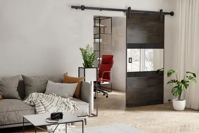 Produktbild von KIER FURNITURE MIA – Schiebetür Komplettset – 66x205x1,6 cm - Esche dunkel
