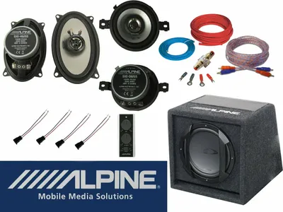 Produktbild von Alpine passend für VW Golf 2 II ab 1983 Komplett Set Lautsprecher Subwoofer Set Vorn Hinten