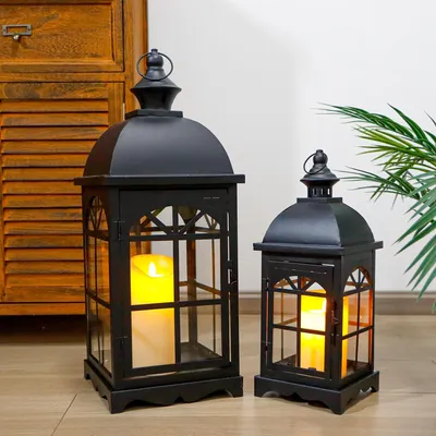 Productafbeelding van Set van 2 Decoratieve Lantaarns voor Binnen en Buiten
