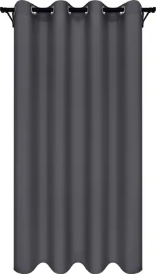 Produktbild von Blickdichte Gardine mit Ösen, Fertig Vorhang, Maße: 140x230 cm, Farbe: Grau