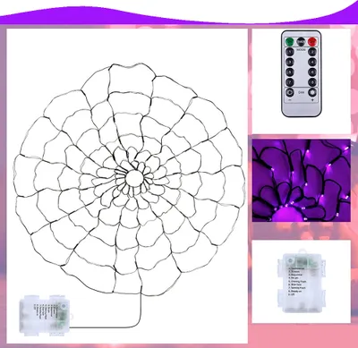 Immagine prodotto di 1x Decorazione di Halloween Ragnatela appesa, luce di decorazione di Halloween a LED per bar feste patio giardini cortili case infestate decorazione del cortile