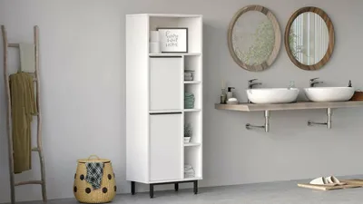 Immagine prodotto di Merbok - Mobile Colonna, 160x36x45h cm Bianco, 4 Ripiani