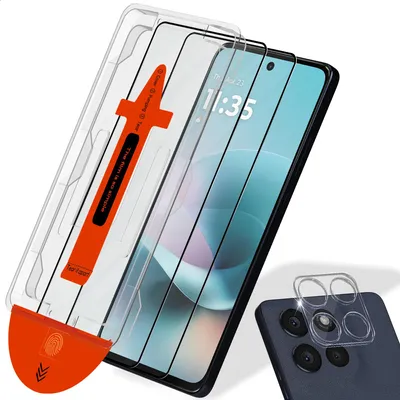 Produktbild von 2-Pack Motorola Moto G67 Power Displayschutzfolie & 1-Pack Kameraschutz - Gehärtetes Glas | [Automatische Installation] - Blasenfrei