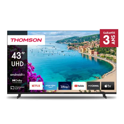 Image de THOMSON 43'' (109 cm) 4K Ultra HD Smart Android TV, Google Assistant, Wi-FI, Dolby Digital, Bluetooth, Triple-Tuner, HDMI, CI+, Panneau  - 43UA5S13