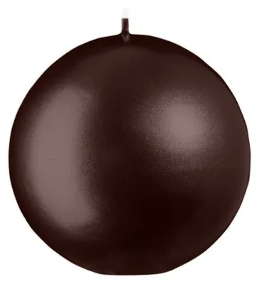 Produktbild von Kugelkerzen Metallic-Lack Glanz Brandy Ø 10 cm, 6 Stück