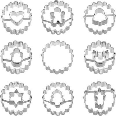 Image de Noël Linzer Emporte-pièce Set 9 pièces acier inoxydable Emporte-pièce biscuits