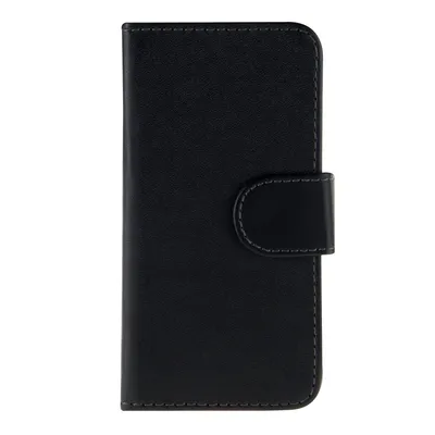 Produktbild von kwmobile Wallet Case Hülle kompatibel mit Apple iPhone SE (1.Gen 2016) / iPhone 5 / iPhone 5S - Cover Flip Tasche mit Kartenfach in Schwarz