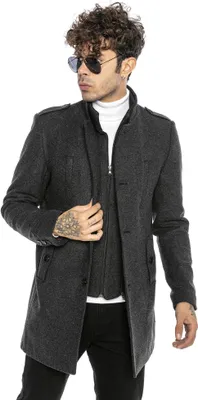 Produktbild von Red Bridge Herren Trenchcoat Mantel Jacke Transformable-Raw Anthrazit XXL