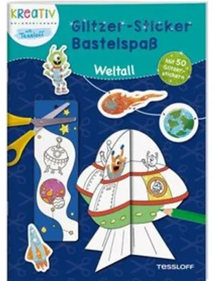 Produktbild von Glitzer-Sticker Bastelspaß. Weltall