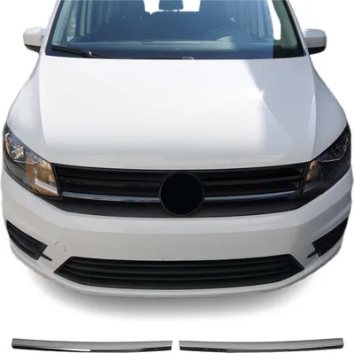 Immagine prodotto di Modanature griglia radiatore Modanature griglia per VW Caddy 2015-2020 acciaio inox scuro 2pcs